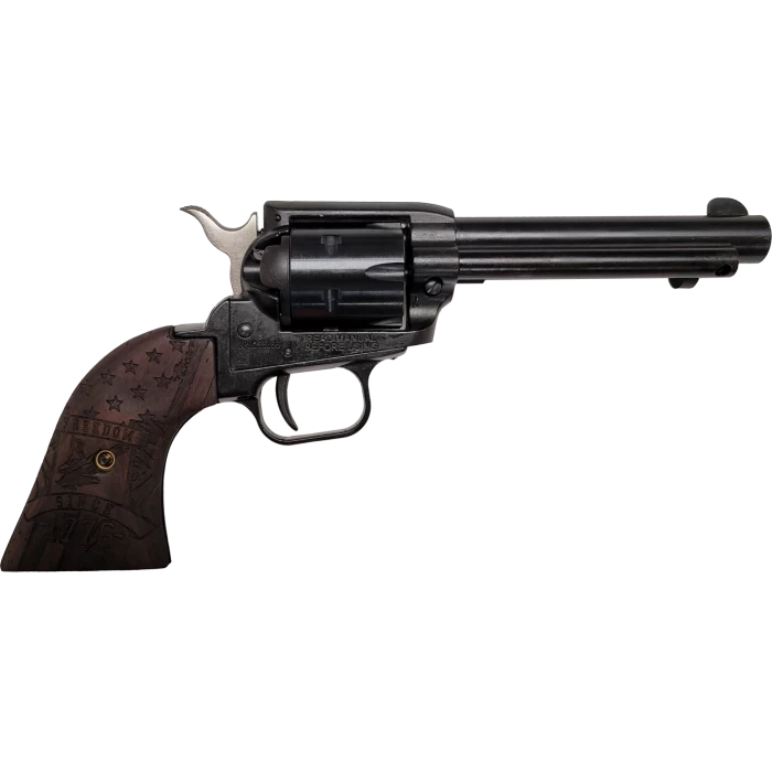 Heritage Rough Rider Revolver - Black | .22 LR | 4.75" Barrel | 6rd | "Freedom Since 1776" Grips